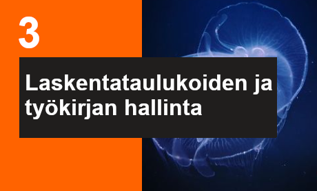 Ilmoittaudu Työkirjan ja laskentataulukoiden hallinta koulutukseen