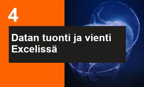 Ilmoittaudu Tuominen ja vieminen Excelissä koulutukseen