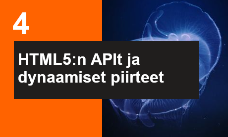 Ilmoittaudu HTML5:n APIt ja dynaamiset piirteet koulutukseen